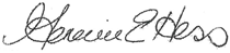 Genevieve E. Hess signature